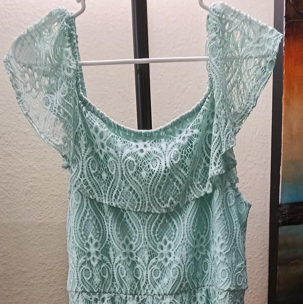 ♥️♥️♥️ Aqua Lace Dress